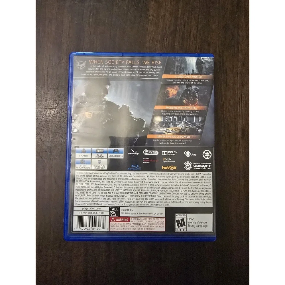 Tom Clancy's The Division (Sony PlayStation 4, PS4)